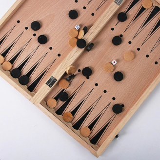 jeu de backgammon en bois