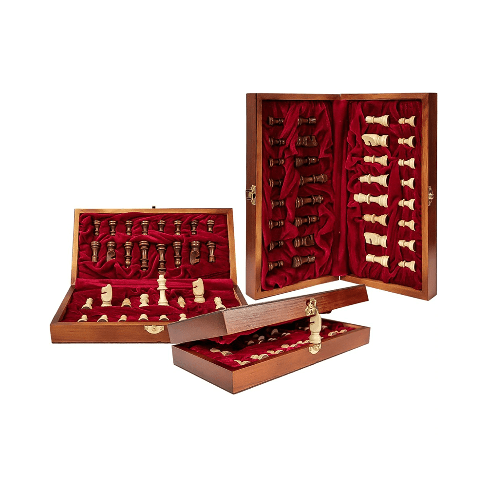 Coffret de jeu d'échecs en bois