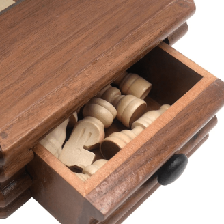Tiroir en bois massif pour ranger vos pieces du jeu d'échecs