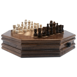 Jeu d'échecs style ancien en bois