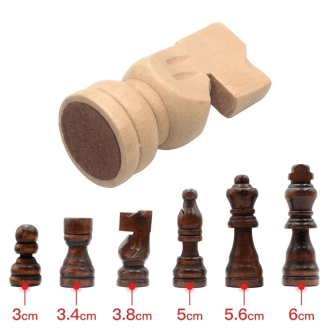 Taille des pièces de votre échiquier ancien en bois