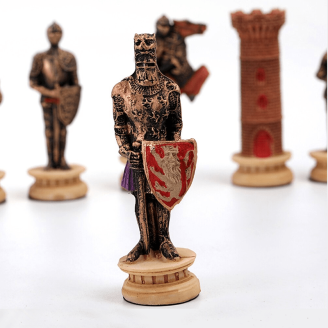 roi de l'armée du jeu d'échecs moyen age