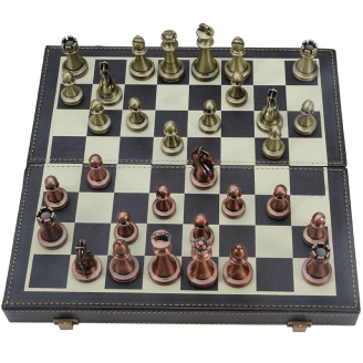 Coffret Jeu d'échecs effet cuir