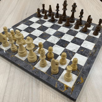 Jeu d'échecs effet marbre