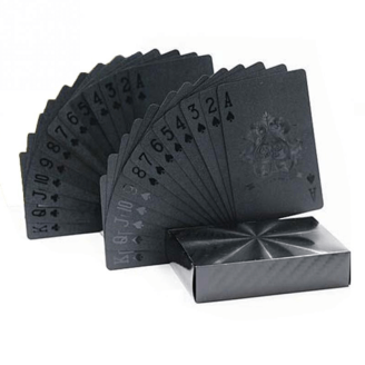 Jeu de cartes noires plastiques