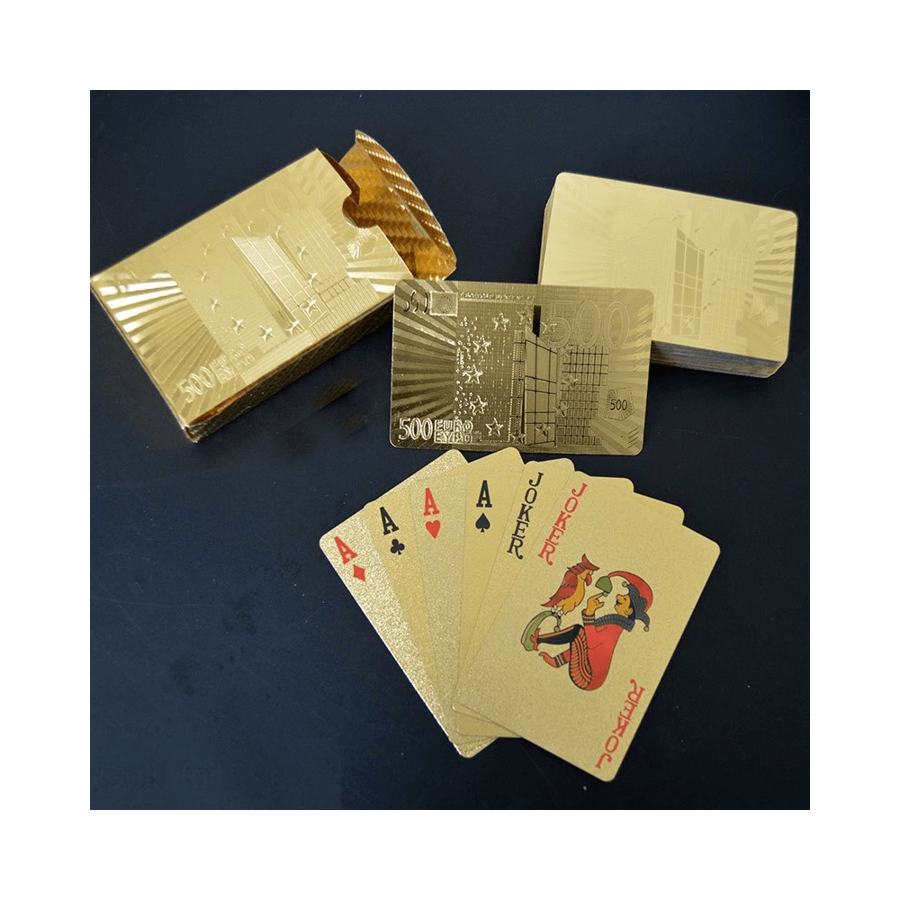 Jeu de cartes dorées décor europe Jeu de cartes dorées décor europe